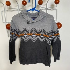 Toddler Boys Collared Knit Sweater, Like New, 3T